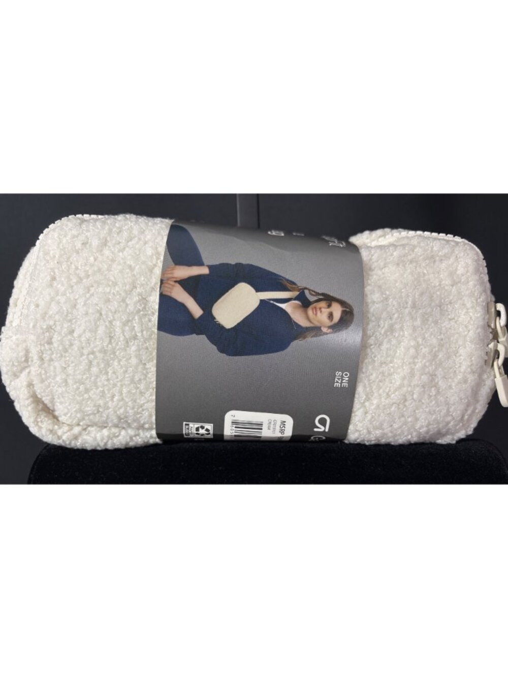 GapFit Sherpa Belt Bag Fanny Pack Waist Adjustable Strap Cream Crossbody OS NWT - Picture 3 of 13